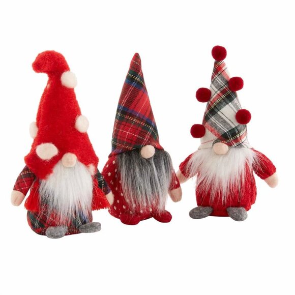 Mud Pie Small Christmas Gnome Sitters/Set of 3/NWT - Picture 2 of 12